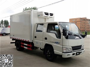 國五江鈴雙排座冷藏車(chē)